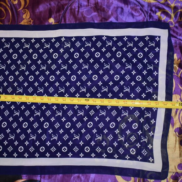 VTG VINTAGE LV RETRO scarf. No tags AT ALL / BUYER DAMAGED ITEM AS IS CONDITION - Picture 13 of 14